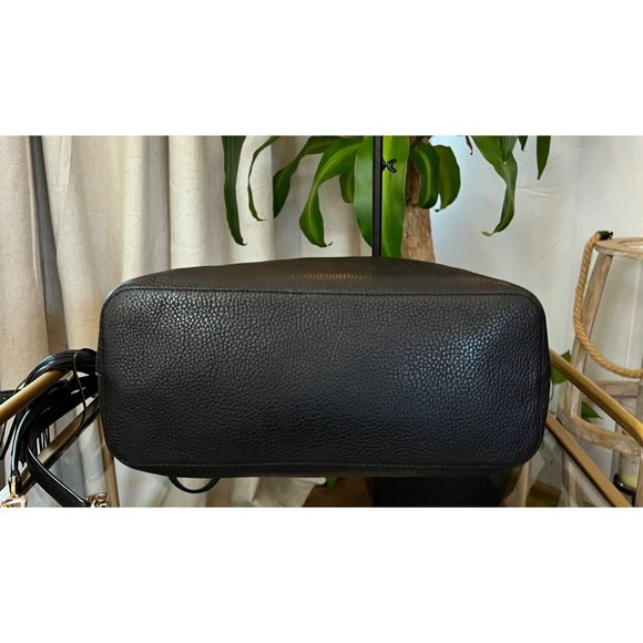 ♦️♦️ AUTHENTIC TORY BURCH BLACK MCGRAW DOME HANDBAG ♦️ - Picture 10 of 16